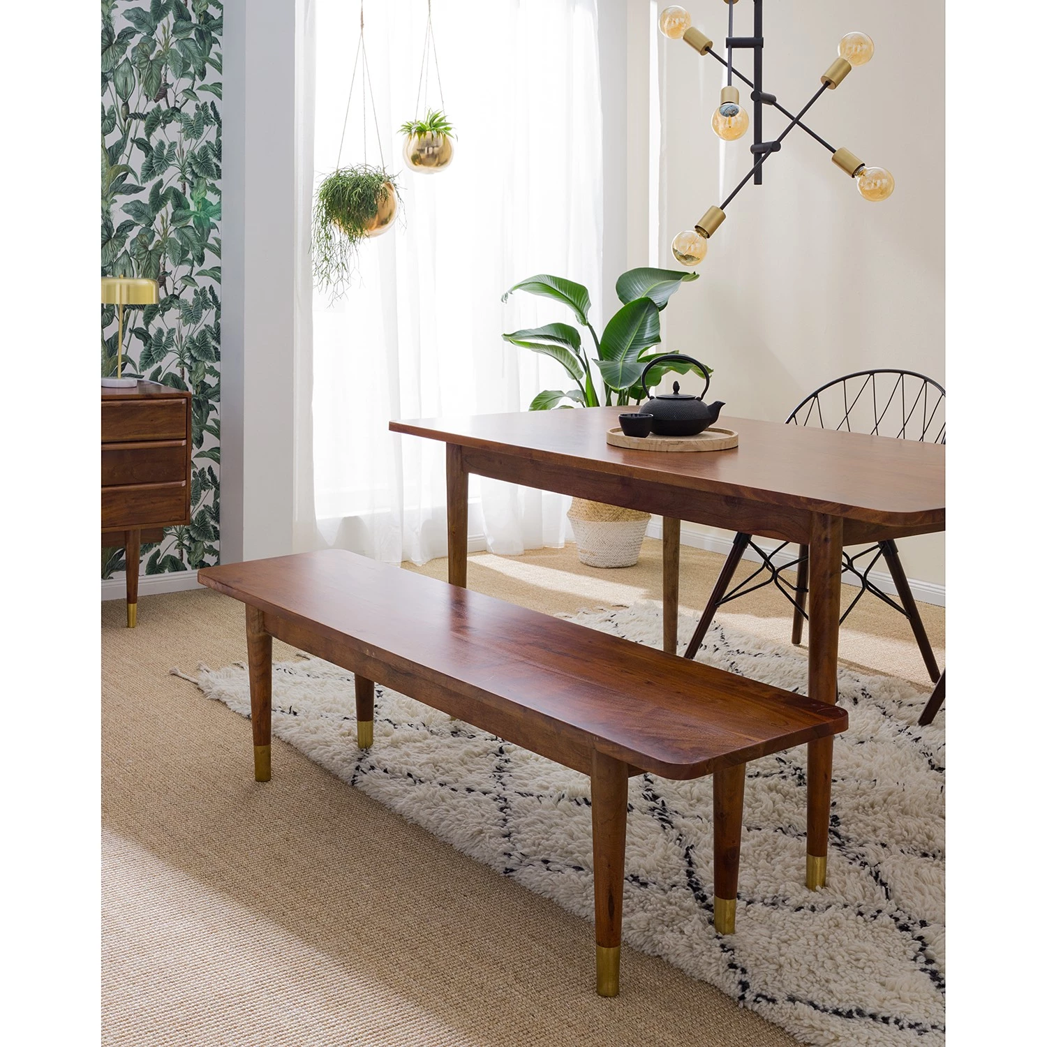 Ars manufacti Banc Baxley - Acacia massif / Métal - Acacia / Doré 2 Ars manufacti Banc Baxley - Acacia massif / Métal - Acacia / Doré – Image 2