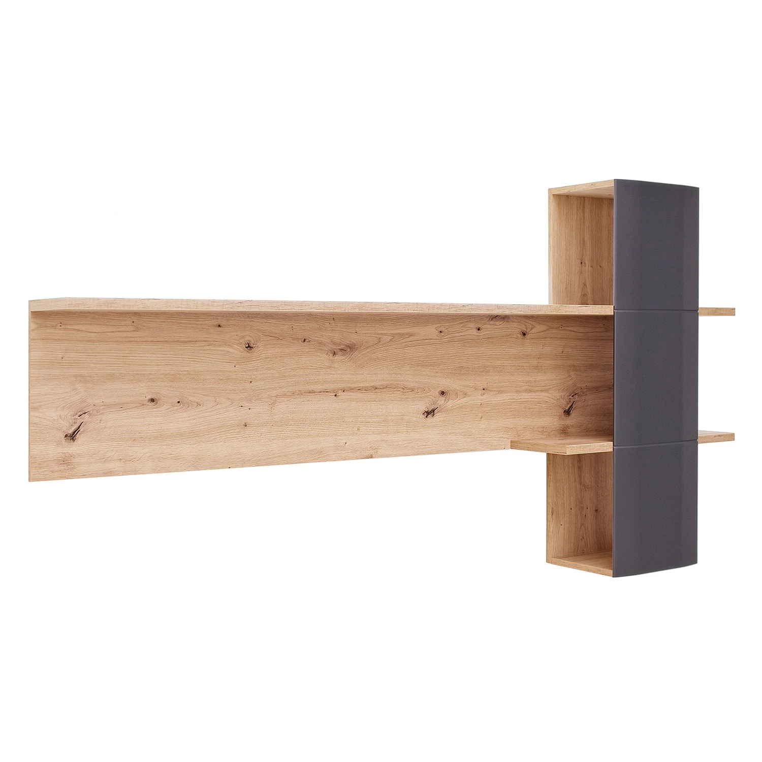 Naturoo Étagère murale Callington II - Imitation planches de chêne / Anthracite 1 Naturoo Étagère murale Callington II - Imitation planches de chêne / Anthracite