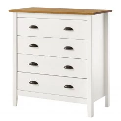 Maison Belfort Commode Rivery II - Pin massif - Blanc