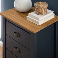 Maison Belfort Commode Rivery I - Pin massif - Anthracite -Meubles de salle à manger Soldes Magasin 1000187568 201111 14522700013 DETAILS P000000001000187568