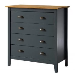 Maison Belfort Commode Rivery II - Pin massif - Anthracite