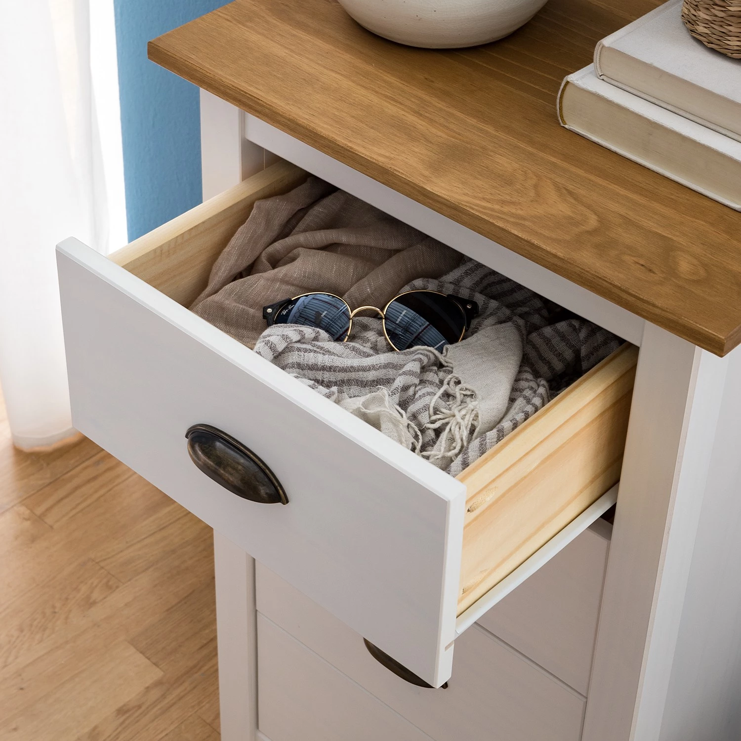 Maison Belfort Commode Rivery I - Pin massif - Blanc 6 Maison Belfort Commode Rivery I - Pin massif - Blanc – Image 6