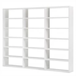Loftscape Bibliothèque Empire - Blanc crème - Hauteur : 221 cm - Largeur : 276 cm
