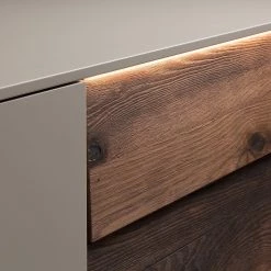 GWINNER Ensemble Enfilade Misano II (2 éléments) - Avec Eclairage - Placage en bois véritable - Gris Sahara / Planches de chêne -Meubles de salle à manger Soldes Magasin 1000188660 190926 16594200069 DETAILS P000000001000188660