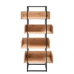 GWINNER Étagère Style I - Placage en bois véritable / Métal - Chêne / Anthracite -Meubles de salle à manger Soldes Magasin 1000188718 190926 06084000013 DETAILS P000000001000188718