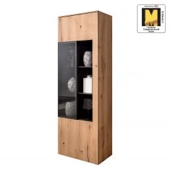 GWINNER Vitrine Style - Placage en bois véritable / Métal - Chêne / Anthracite -Meubles de salle à manger Soldes Magasin 1000188727 191119 12335500016 ICON DETAILS P000000001000188727 icon seal