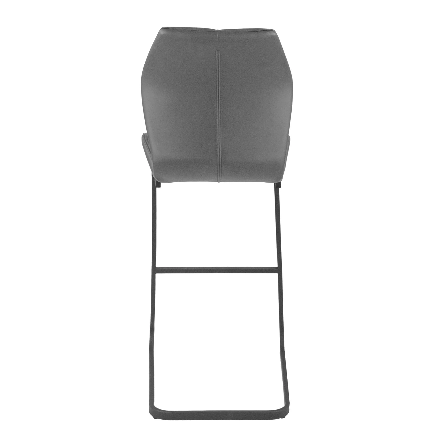 Loftscape Chaises de bar Ivin (lot de 2) - Imitation cuir / Métal - Noir - Gris 4 Loftscape Chaises de bar Ivin (lot de 2) - Imitation cuir / Métal - Noir - Gris – Image 4