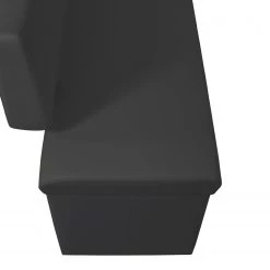 Loftscape Banc Talcott II - Imitation cuir - Chrome - Noir - Largeur : 160 cm -Meubles de salle à manger Soldes Magasin 1000189836 191119 12532400304 DETAILS P000000001000189836