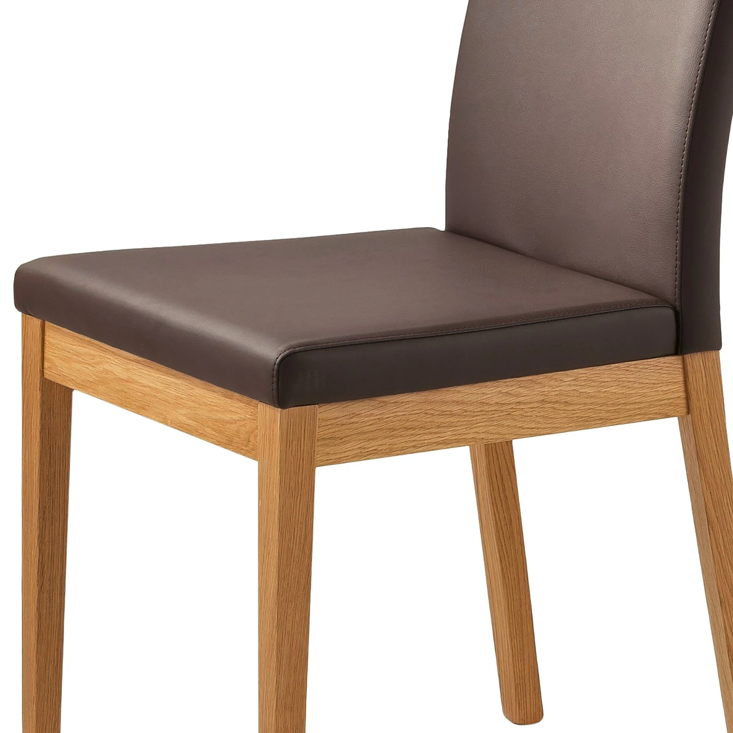 Schösswender Chaises Oviedo (lot de 2) - Imitation cuir / Chêne sauvage massif - Marron foncé 4 Schösswender Chaises Oviedo (lot de 2) - Imitation cuir / Chêne sauvage massif - Marron foncé – Image 4
