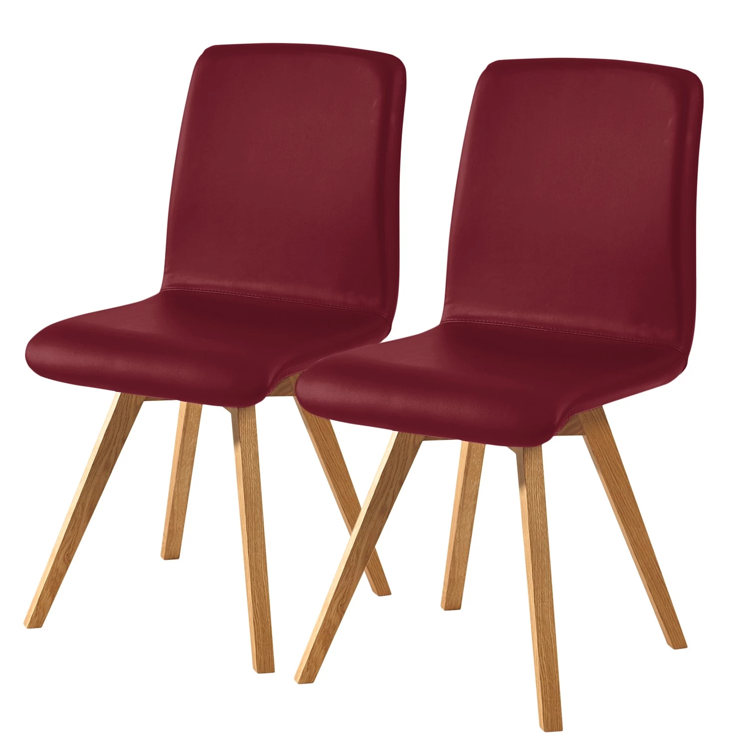 Schösswender Chaises Karla I (lot de 2) - Chêne sauvage massif - Rouge Bordeaux 1 Schösswender Chaises Karla I (lot de 2) - Chêne sauvage massif - Rouge Bordeaux