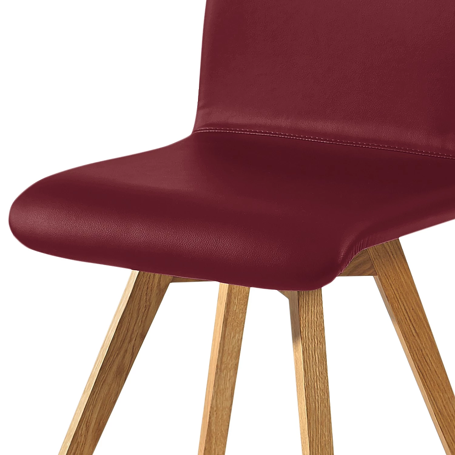 Schösswender Chaises Karla I (lot de 2) - Chêne sauvage massif - Rouge Bordeaux 2 Schösswender Chaises Karla I (lot de 2) - Chêne sauvage massif - Rouge Bordeaux – Image 2