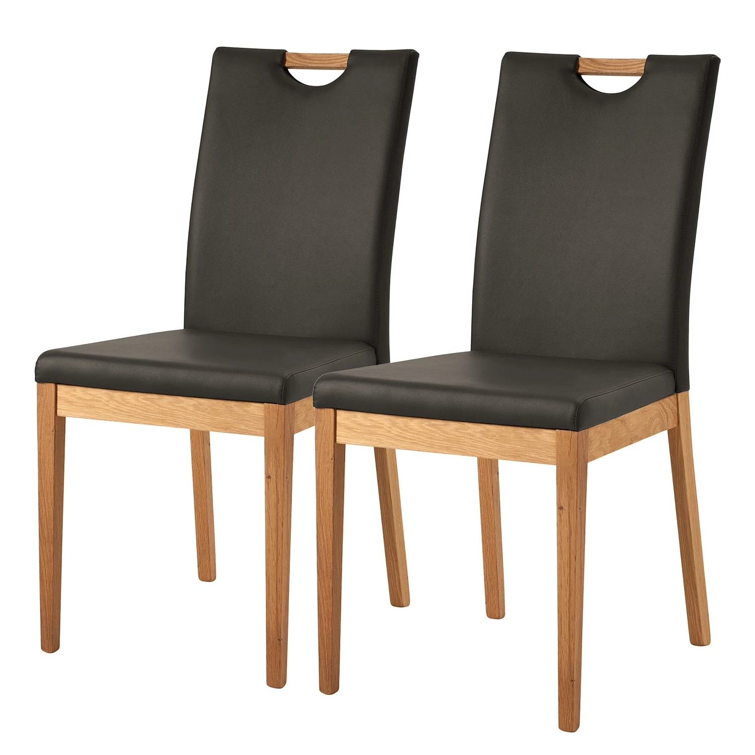 Schösswender Chaises Palma (lot de 2) - Tissu / Chêne sauvage massif - Anthracite 1 Schösswender Chaises Palma (lot de 2) - Tissu / Chêne sauvage massif - Anthracite