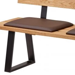 Schösswender Banc avec dossier Oviedo IV - Chêne sauvage massif / Métal - Chêne sauvage / Noir - Largeur : 200 cm -Meubles de salle à manger Soldes Magasin 1000191415 191120 16130600136 DETAILS P000000001000191415