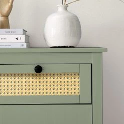 Maison Belfort Buffet Belleria - Pin massif - Vert olive clair -Meubles de salle à manger Soldes Magasin 1000193120 200831 12222700013 DETAILS P000000001000193120