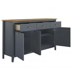 Maison Belfort Buffet Rivery - Pin massif - Anthracite -Meubles de salle à manger Soldes Magasin 1000193132 191205 16515700149 DETAILS P000000001000193132
