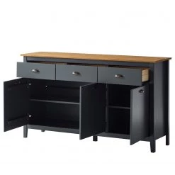 Maison Belfort Buffet Rivery - Pin massif - Anthracite -Meubles de salle à manger Soldes Magasin 1000193132 200220 14361000002 DETAILS P000000001000193132