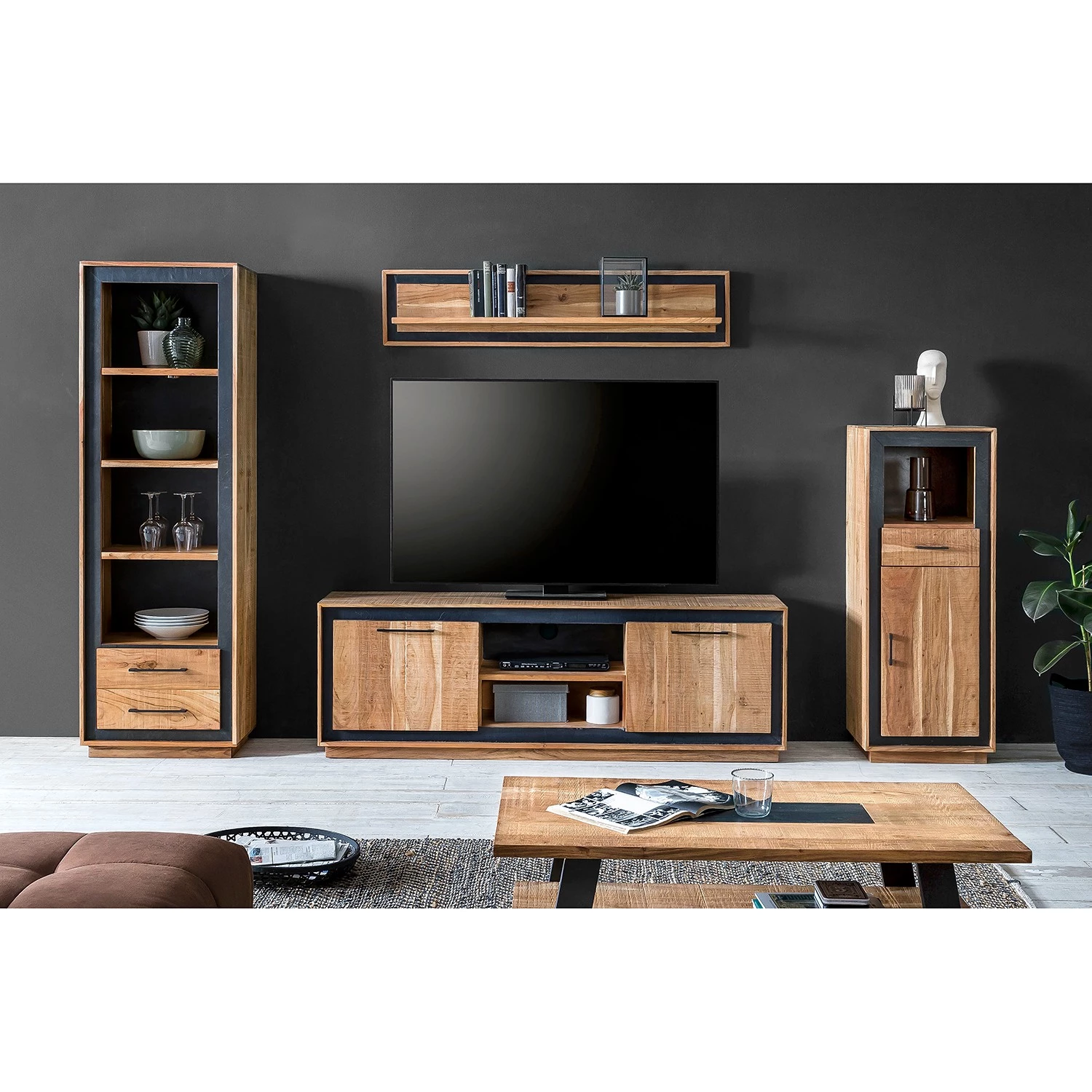 Ars Natura Buffet Weldon - Acacia massif / Placage en pierre / Acacia / Noir 6 Ars Natura Buffet Weldon - Acacia massif / Placage en pierre / Acacia / Noir – Image 6