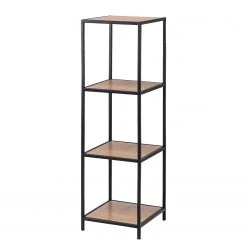 Red Living Étagère Coogee IX - Imitation chêne sauvage / Noir - Hauteur : 120 cm