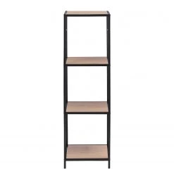 Red Living Étagère Coogee IX - Imitation chêne sauvage / Noir - Hauteur : 120 cm -Meubles de salle à manger Soldes Magasin 1000200154 200205 06092300078 DETAILS P000000001000200154