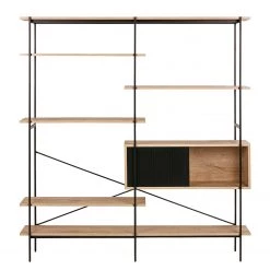 Norrwood Étagère Alsace - Imitation chêne sauvage / Noir -Meubles de salle à manger Soldes Magasin 1000200167 200205 06092500140 DETAILS P000000001000200167