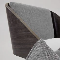 Norrwood Chaise capitonnée Zempin - Tissu / Métal - Imitation noyer - Gris clair 10 Norrwood Chaise capitonnée Zempin - Tissu / Métal - Imitation noyer - Gris clair -Meubles de salle à manger Soldes Magasin 1000200199 200206 07392400005 DETAILS P000000001000200199