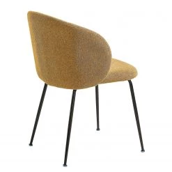 Norrwood Chaises capitonnées Mellis (lot de 2) - Tissu structuré / Métal - Noir - Jaune moutarde -Meubles de salle à manger Soldes Magasin 1000200237 200206 07392800149 DETAILS P000000001000200237