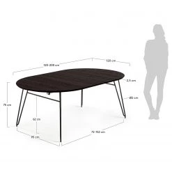 Norrwood Table Mison I - (extensible) - frêne massif / Acier - Noir / Frêne noir 15 Norrwood Table Mison I - (extensible) - frêne massif / Acier - Noir / Frêne noir -Meubles de salle à manger Soldes Magasin 1000200240 210527 19252500008 SKETCH DETAILS P000000001000200240 sketch