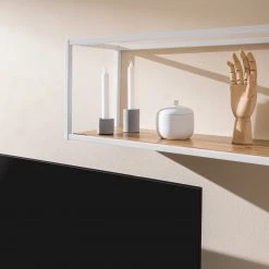 Fredriks Étagère murale Meon - Imitation chêne -Meubles de salle à manger Soldes Magasin 1000201076 201030 11202300006 DETAILS P000000001000201076