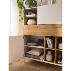 Fredriks Buffet haut Meon - Blanc -Meubles de salle à manger Soldes Magasin 1000201079 201030 11202600012 DETAILS P000000001000201079