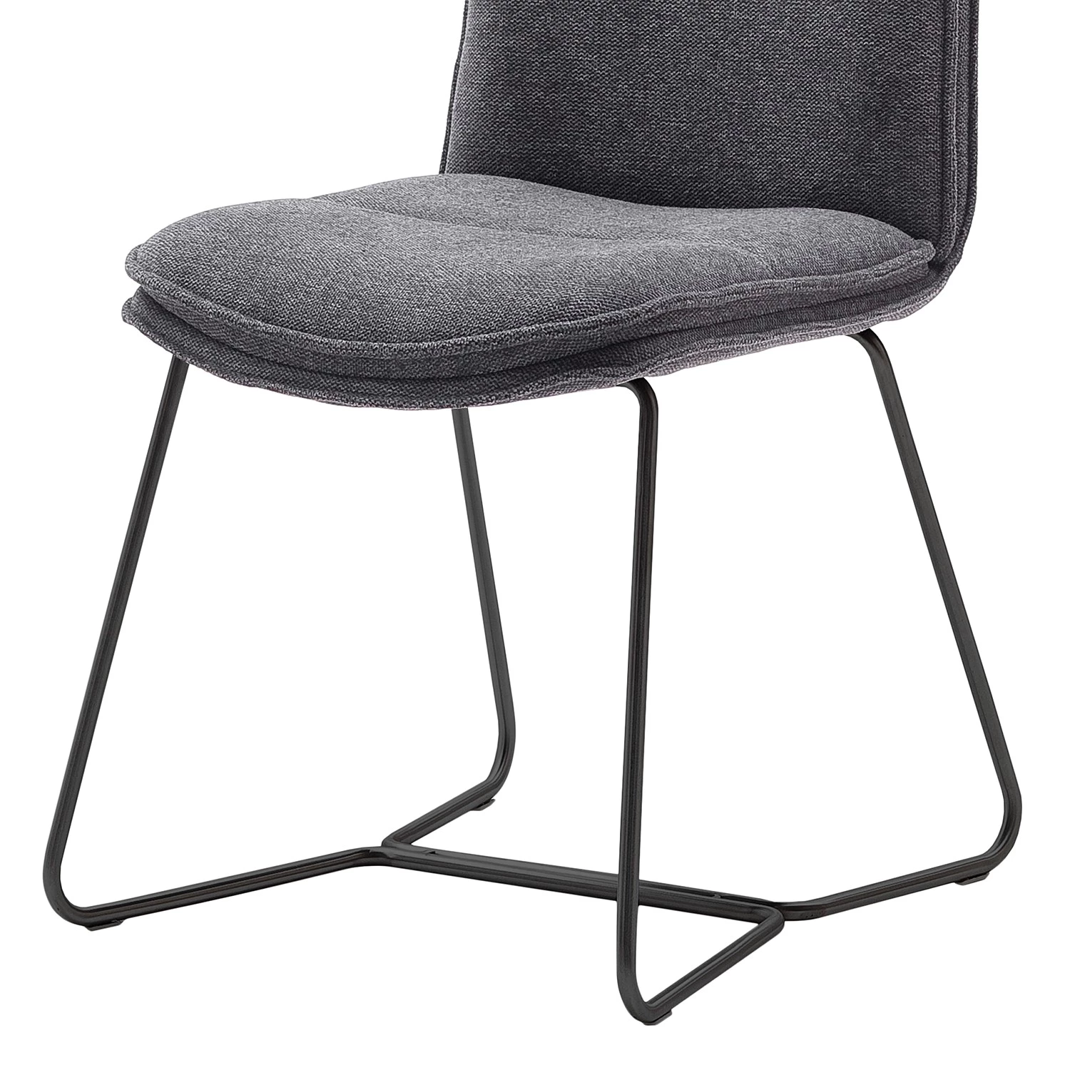 Fredriks Chaises Hesket (lot de 2) - Chenille / Acier - Anthracite - Noir 5 Fredriks Chaises Hesket (lot de 2) - Chenille / Acier - Anthracite - Noir – Image 5