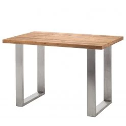 Fredriks Table haute Carver - Chêne sauvage - 160 x 100 cm - Argenté