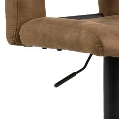 Roomscape Chaises de bar Selina (lot de 2) - Microfibre / Métal - Marron vintage / Noir mat -Meubles de salle à manger Soldes Magasin 1000202037 200212 11145500034 DETAILS P000000001000202037