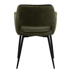 Mørteens Chaises à accoudoirs Rivanna - Velours/ Métal - Vert olive / Noir - Vert olive - Lot de 2 -Meubles de salle à manger Soldes Magasin 1000202050 200212 11145600103 DETAILS P000000001000202050