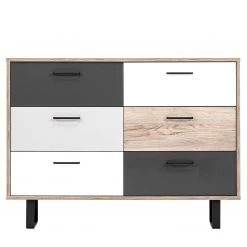 Norrwood Commode Brookton II - Multicolore / Imitation chêne -Meubles de salle à manger Soldes Magasin 1000202440 200124 09541800097 DETAILS P000000001000202440