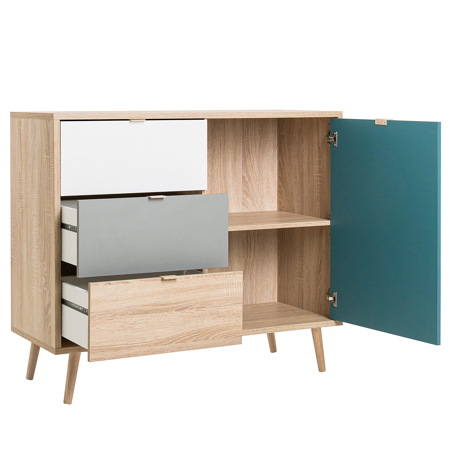 Norrwood Commode Bibury II - Multicolore / Imitation chêne Sonoma 5 Norrwood Commode Bibury II - Multicolore / Imitation chêne Sonoma – Image 5