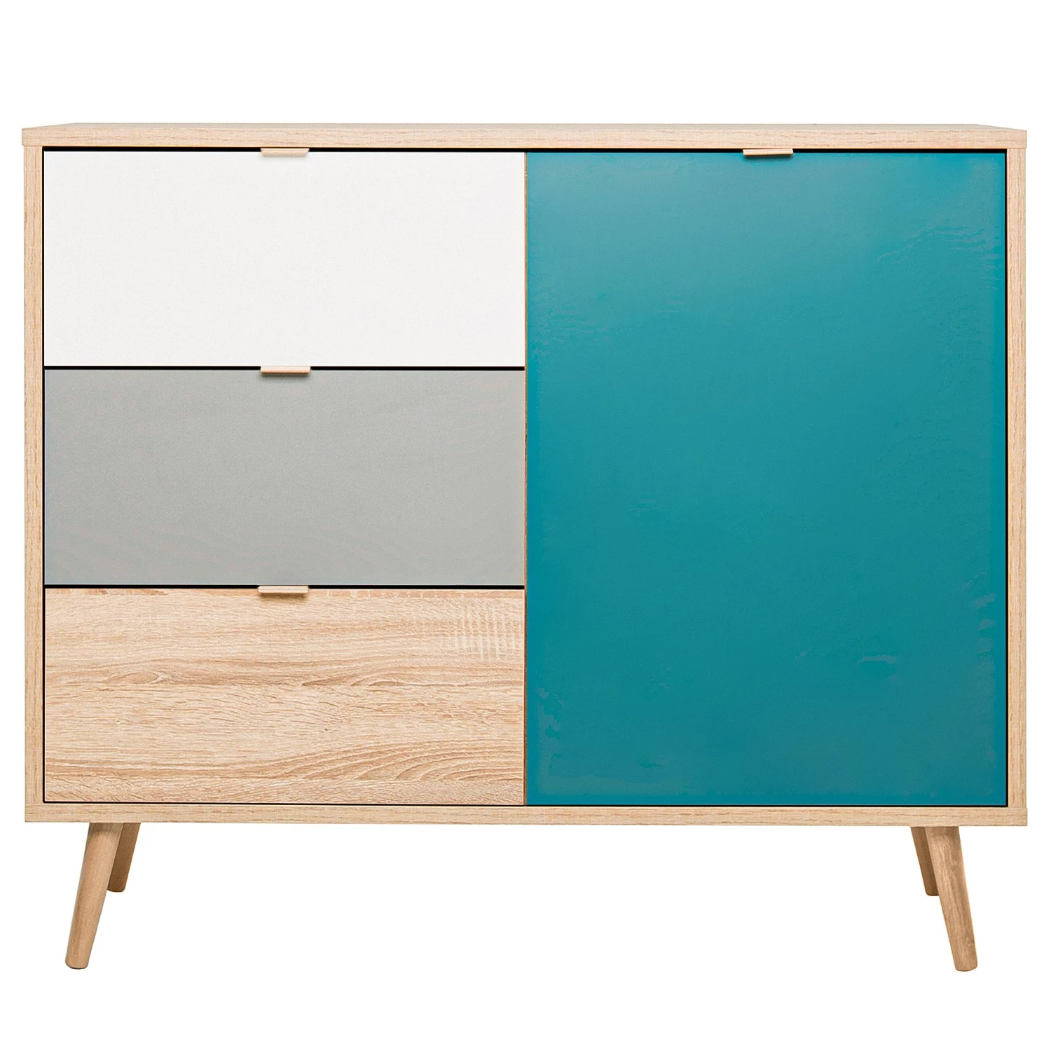 Norrwood Commode Bibury II - Multicolore / Imitation chêne Sonoma 6 Norrwood Commode Bibury II - Multicolore / Imitation chêne Sonoma – Image 6