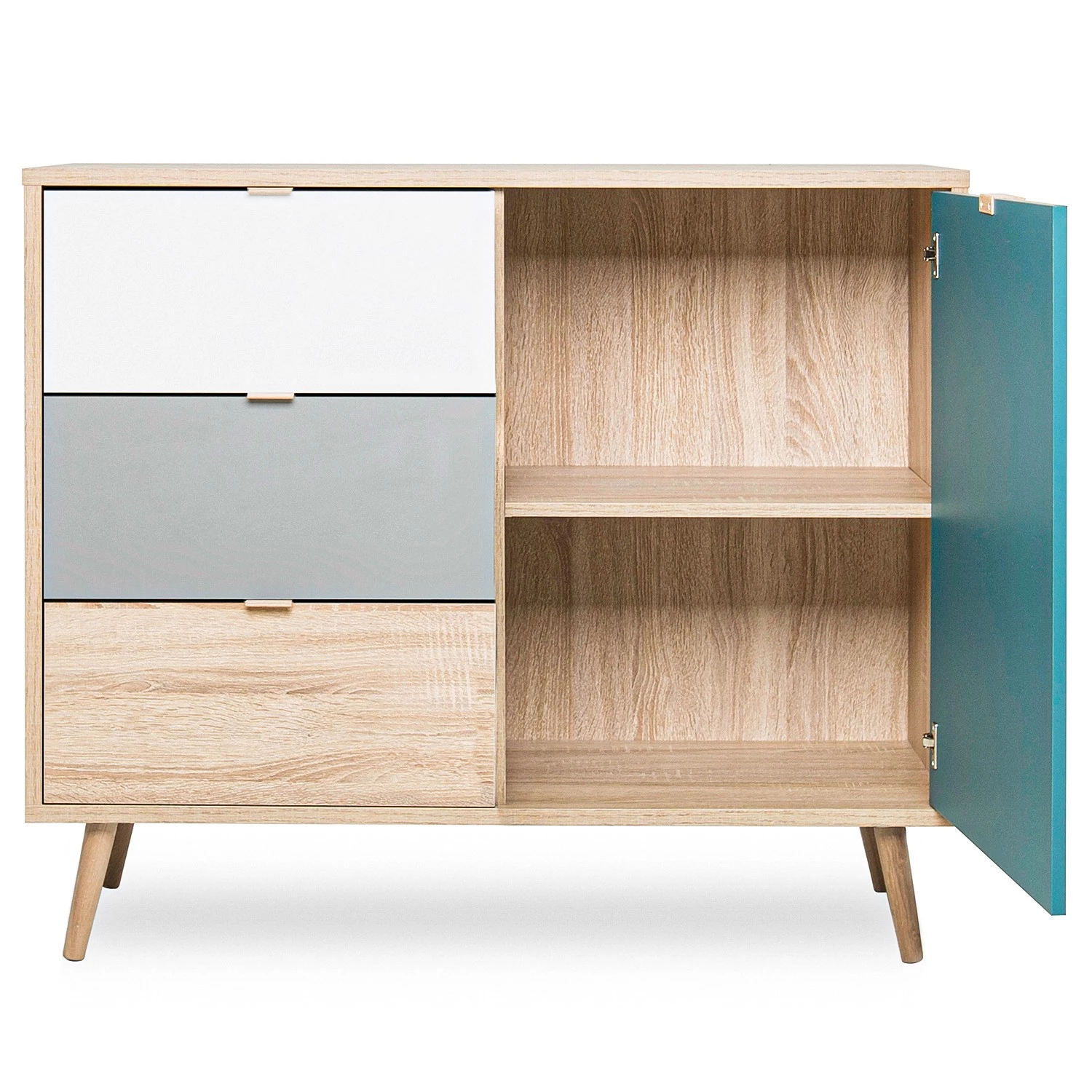 Norrwood Commode Bibury II - Multicolore / Imitation chêne Sonoma 7 Norrwood Commode Bibury II - Multicolore / Imitation chêne Sonoma – Image 7