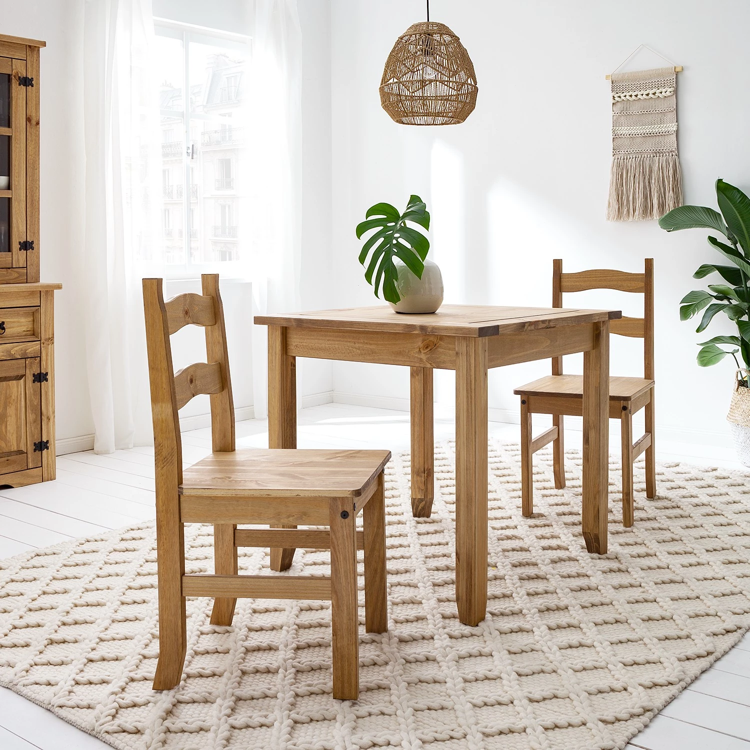 Maison Belfort Salle à manger Finca Rustica VI (3 él.) - Pin massif - Epicéa naturel 2 Maison Belfort Salle à manger Finca Rustica VI (3 él.) - Pin massif - Epicéa naturel – Image 2