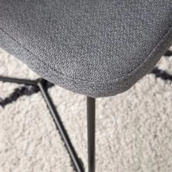 Mørteens Chaises à accoudoirs Tulia - Tissu / Acier - Gris foncé / Noir -Meubles de salle à manger Soldes Magasin 1000205089 201130 09444900006 DETAILS P000000001000205089