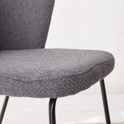 Mørteens Chaises à accoudoirs Tulia - Tissu / Acier - Gris foncé / Noir -Meubles de salle à manger Soldes Magasin 1000205089 210129 13285700004 DETAILS P000000001000205089