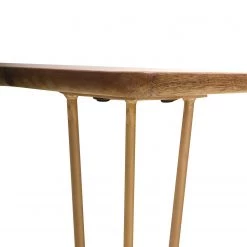 Ars manufacti Table Silian - Métal - Doré - Manguier - 160 x 90 cm -Meubles de salle à manger Soldes Magasin 1000205498 200525 13100900003 DETAILS P000000001000205498