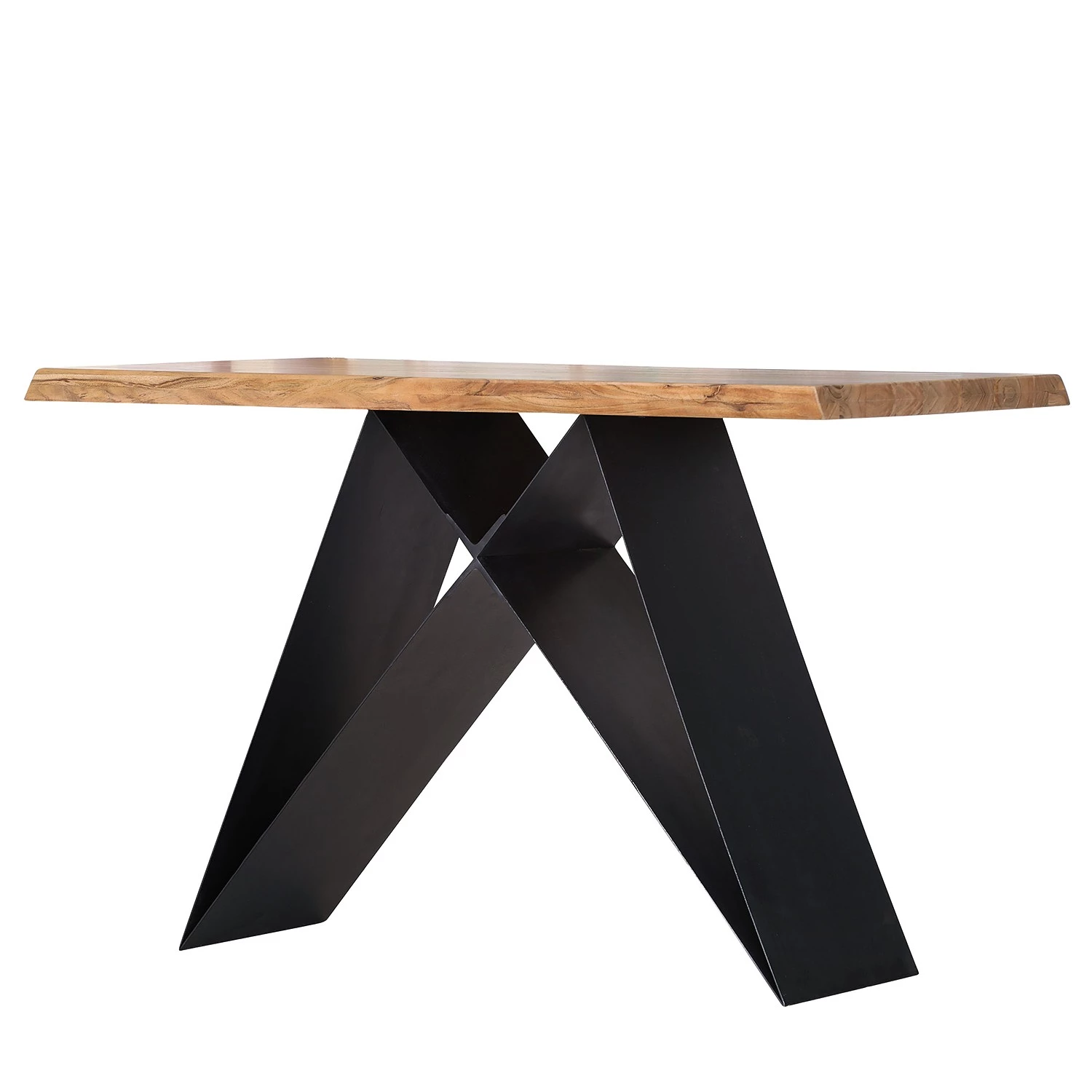 Ars manufacti Table haute Tillson - Acacia massif / Métal - Acacia marron / Noir - 140 x 80 cm 1 Ars manufacti Table haute Tillson - Acacia massif / Métal - Acacia marron / Noir - 140 x 80 cm