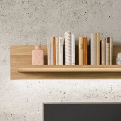 Naturoo Tablette murale Doora - Placage en chêne véritable - Chêne à nœuds Bianco -Meubles de salle à manger Soldes Magasin 1000207360 200317 14292000104 DETAILS P000000001000207360