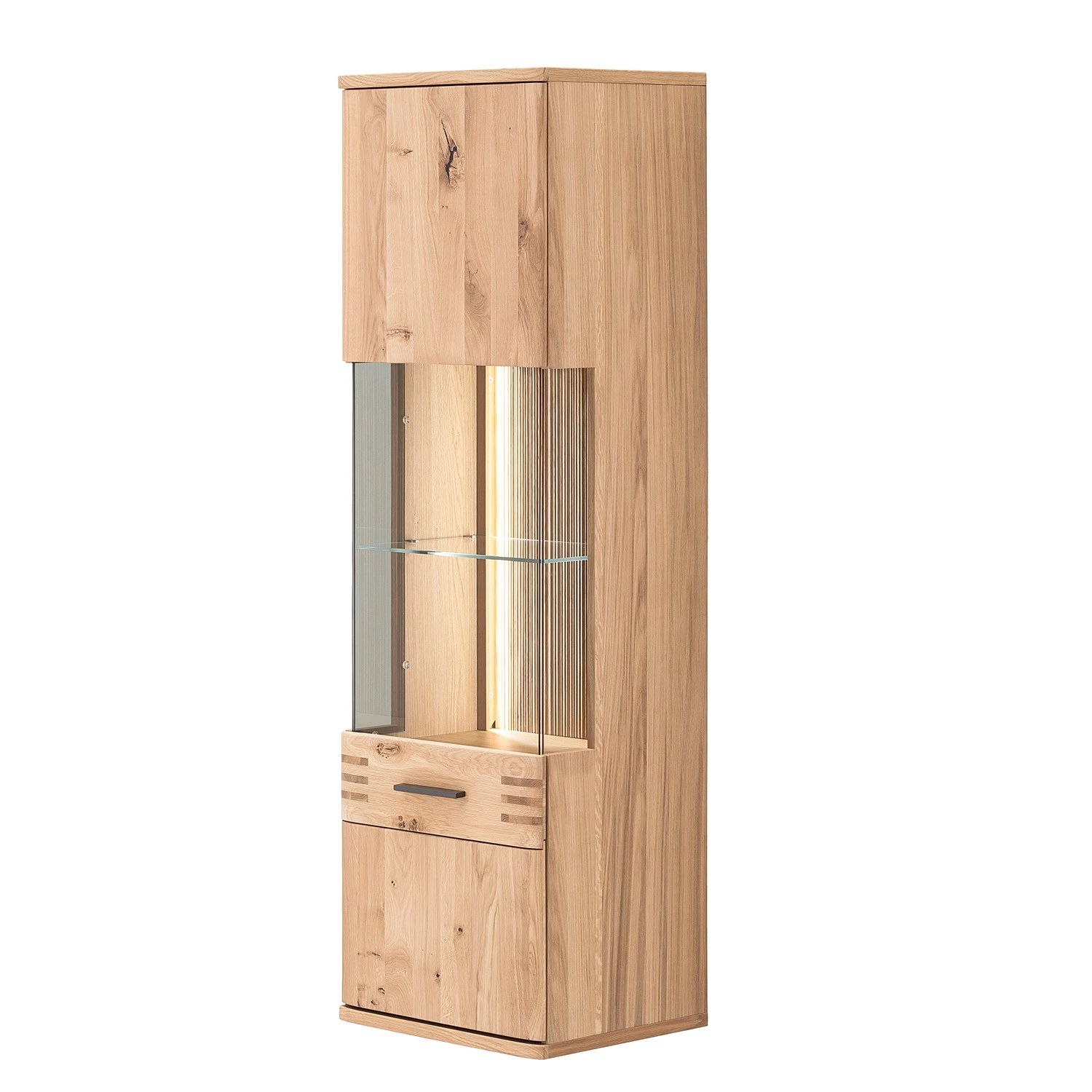 Loftscape Vitrine murale Salvo - Partiellement en chêne massif - Planches de chêne Bianco / Gris 1 Loftscape Vitrine murale Salvo - Partiellement en chêne massif - Planches de chêne Bianco / Gris