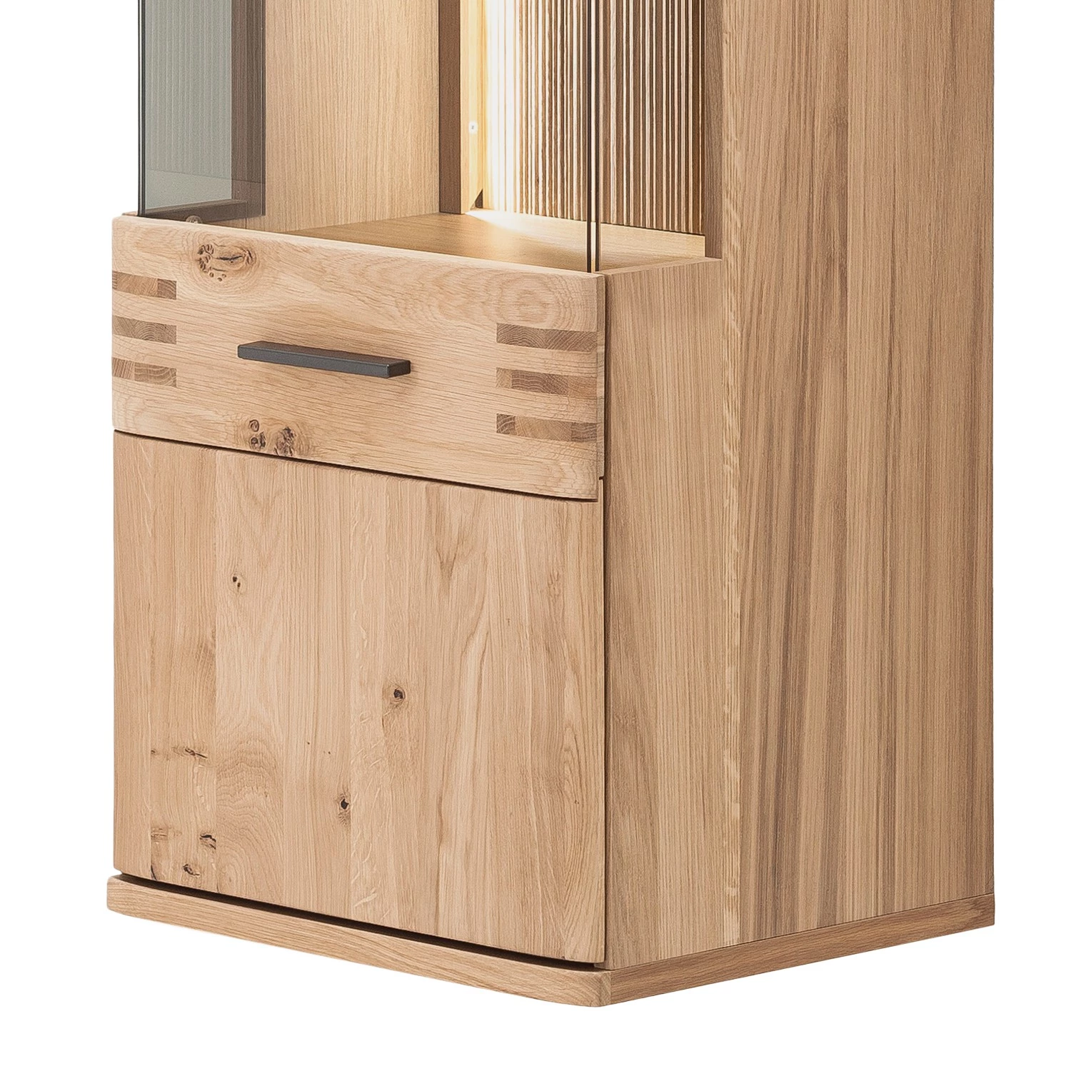 Loftscape Vitrine murale Salvo - Partiellement en chêne massif - Planches de chêne Bianco / Gris 6 Loftscape Vitrine murale Salvo - Partiellement en chêne massif - Planches de chêne Bianco / Gris – Image 6