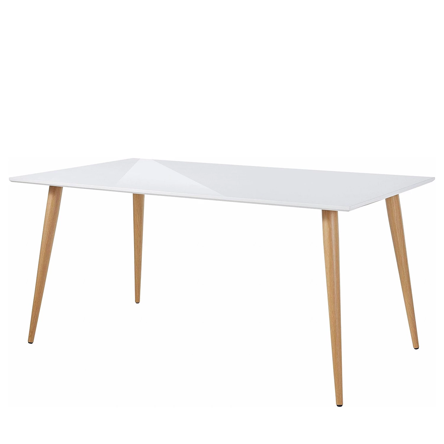 Loftscape Table Cowley I - Métal - Blanc brillant / Imitation chêne 1 Loftscape Table Cowley I - Métal - Blanc brillant / Imitation chêne