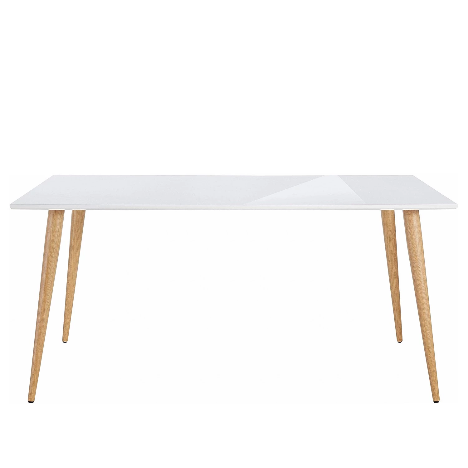 Loftscape Table Cowley I - Métal - Blanc brillant / Imitation chêne 2 Loftscape Table Cowley I - Métal - Blanc brillant / Imitation chêne – Image 2