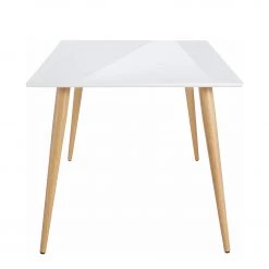 Loftscape Table Cowley I - Métal - Blanc brillant / Imitation chêne 5 Loftscape Table Cowley I - Métal - Blanc brillant / Imitation chêne -Meubles de salle à manger Soldes Magasin 1000208148 200324 13580700155 DETAILS P000000001000208148
