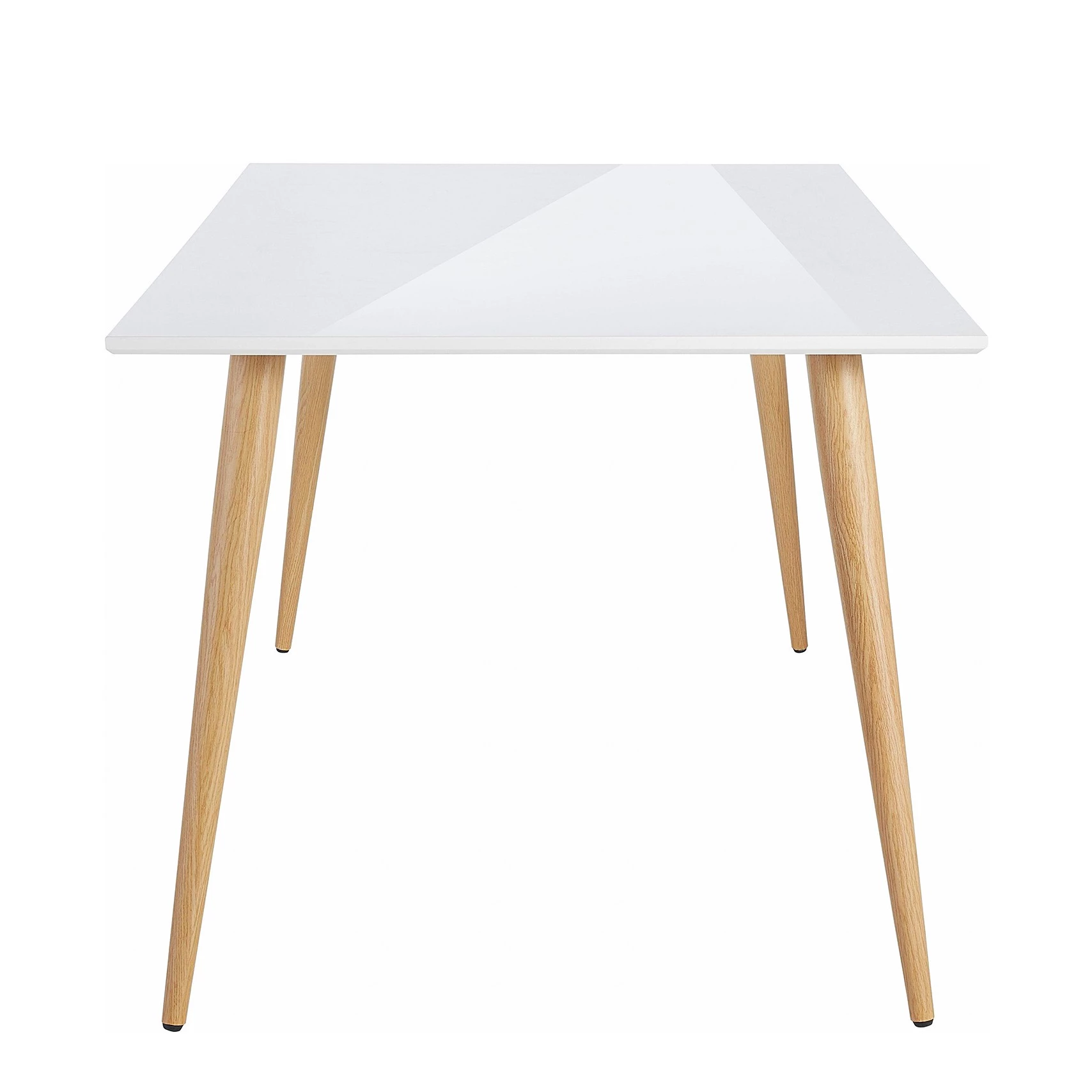 Loftscape Table Cowley I - Métal - Blanc brillant / Imitation chêne 3 Loftscape Table Cowley I - Métal - Blanc brillant / Imitation chêne – Image 3
