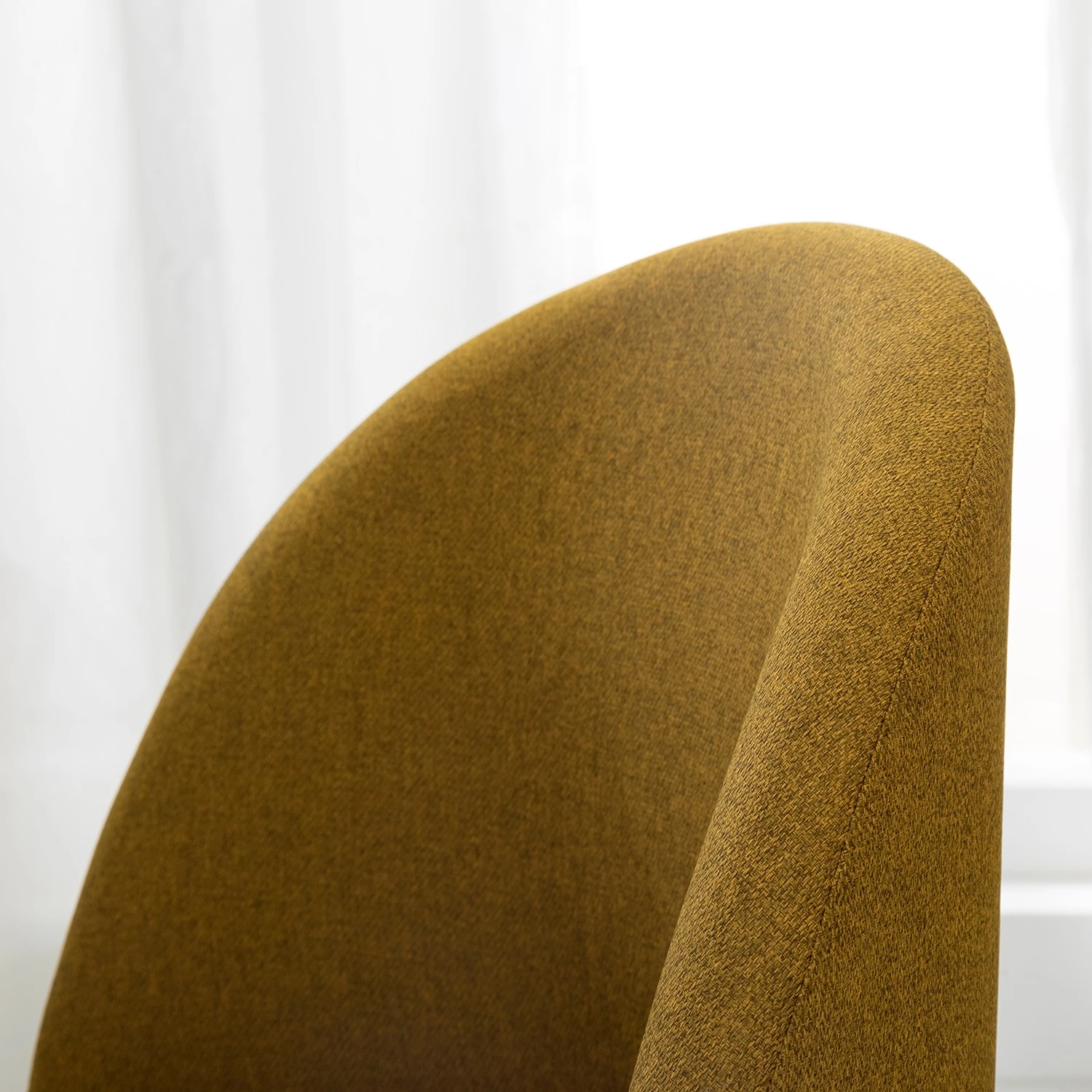 Mørteens Chaises capitonnées Jacklin III (2 él.) - Tissu / Métal - Imitation noyer - Jaune moutarde 9 Mørteens Chaises capitonnées Jacklin III (2 él.) - Tissu / Métal - Imitation noyer - Jaune moutarde – Image 9